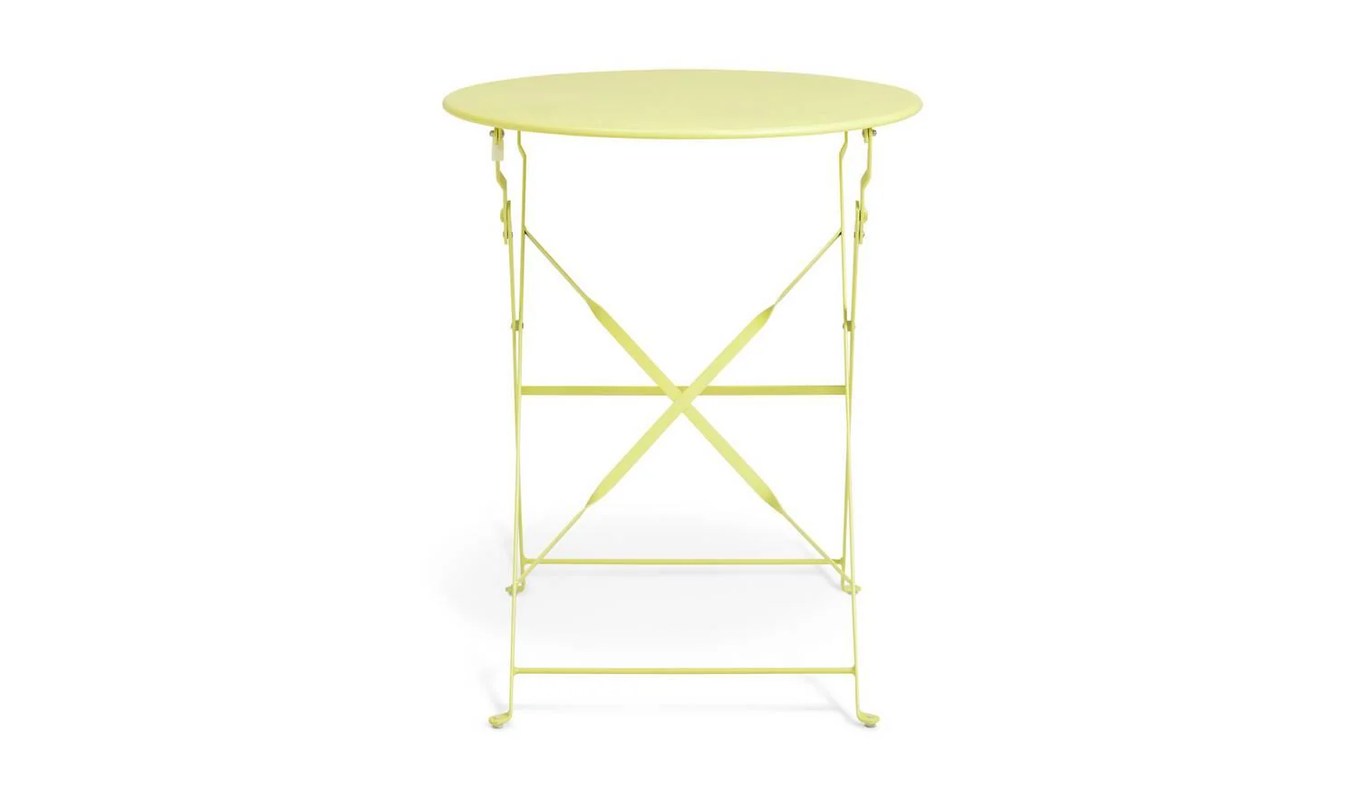 Eve 2 Seater Folding Metal Garden Bistro Set Yellow Patio Furniture - Image 3