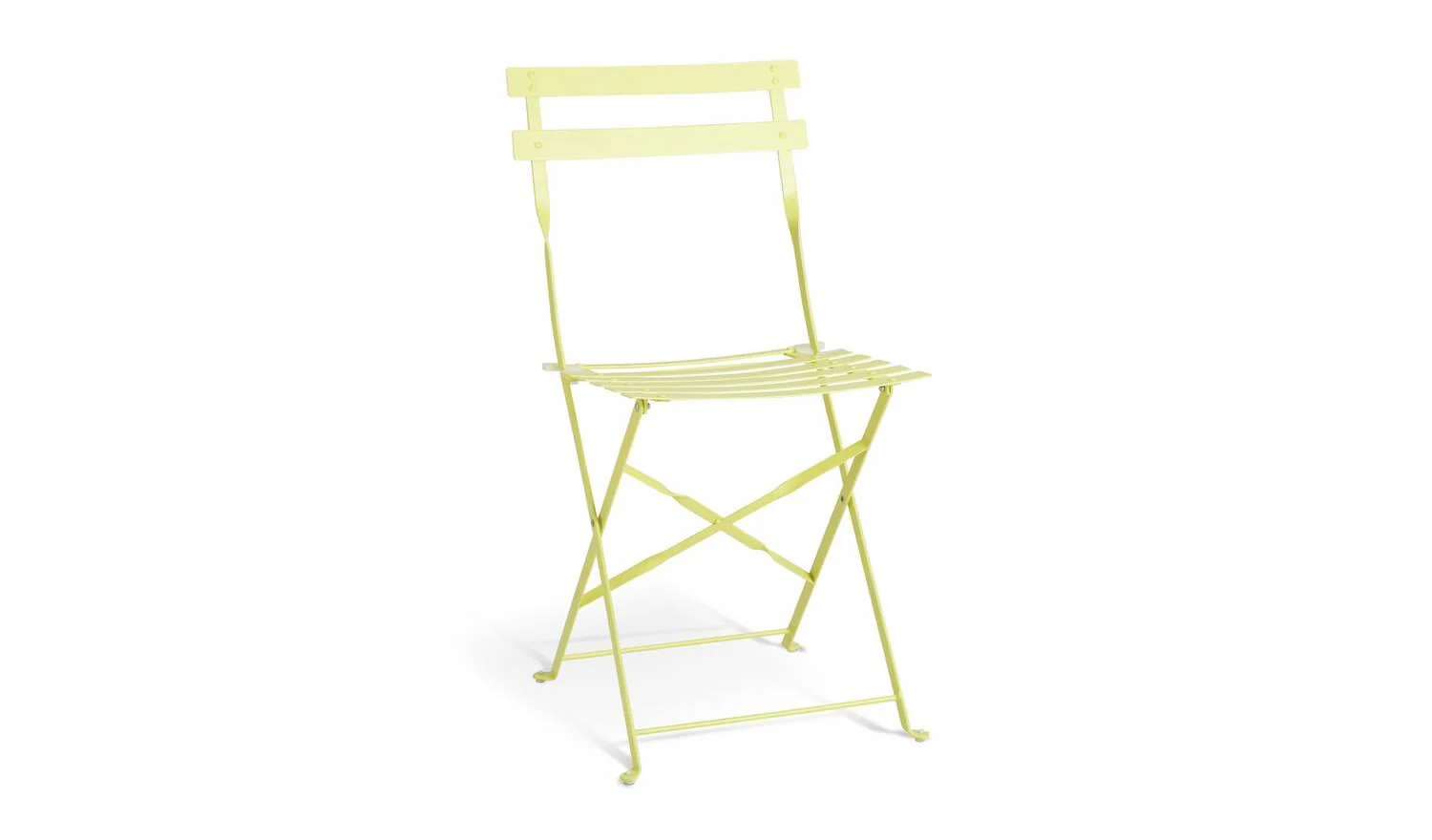 Eve 2 Seater Folding Metal Garden Bistro Set Yellow Patio Furniture - Image 4