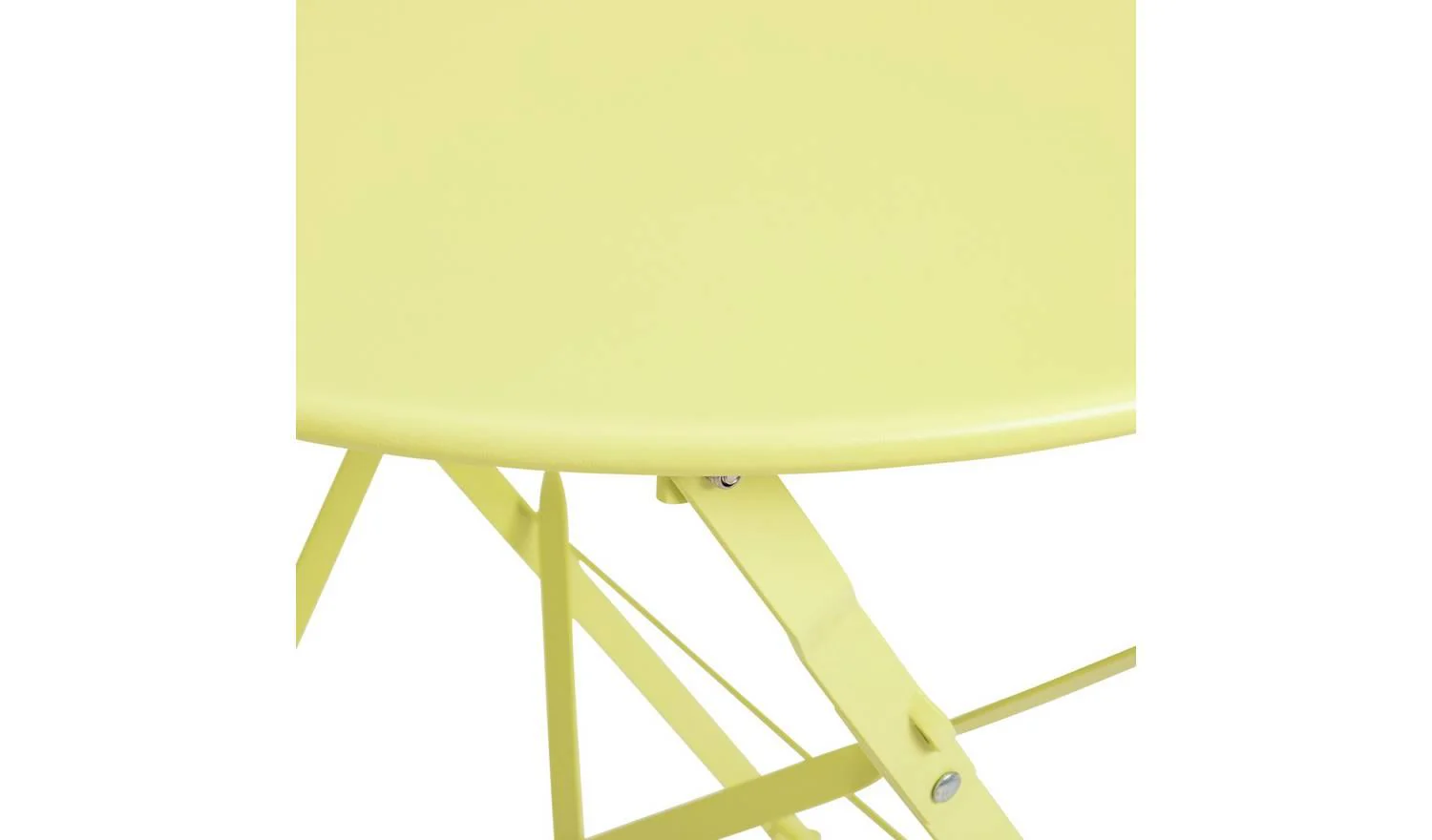 Eve 2 Seater Folding Metal Garden Bistro Set Yellow Patio Furniture - Image 5