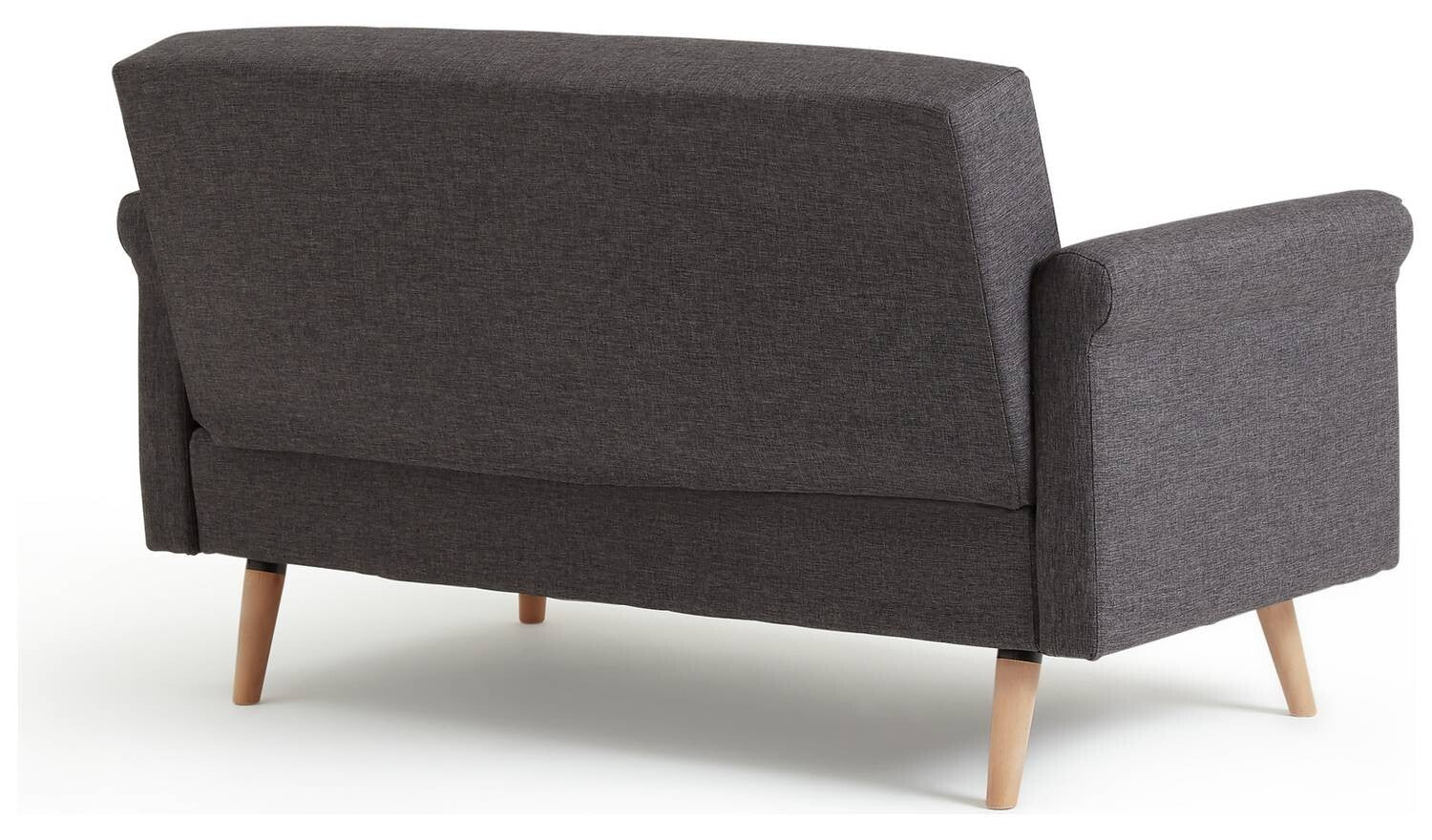 Evie Fabric 2 Seater Sofa in a Box Charcoal Compact Space Saving - Image 4
