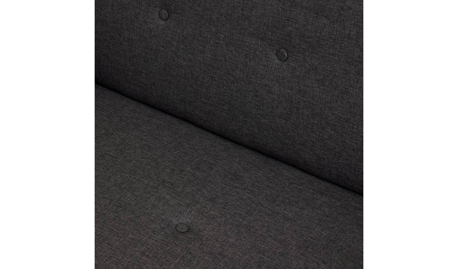 Evie Fabric 2 Seater Sofa in a Box Charcoal Compact Space Saving - Image 7