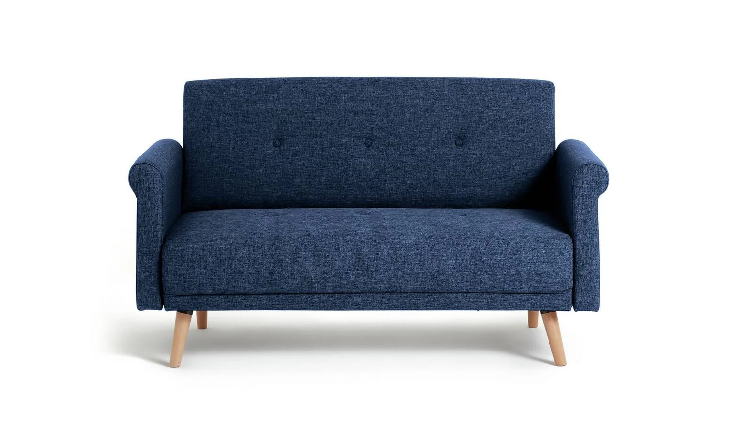 Evie Fabric 2 Seater Sofa Navy Blue Modern Living Room Furniture Comfort - Image 3