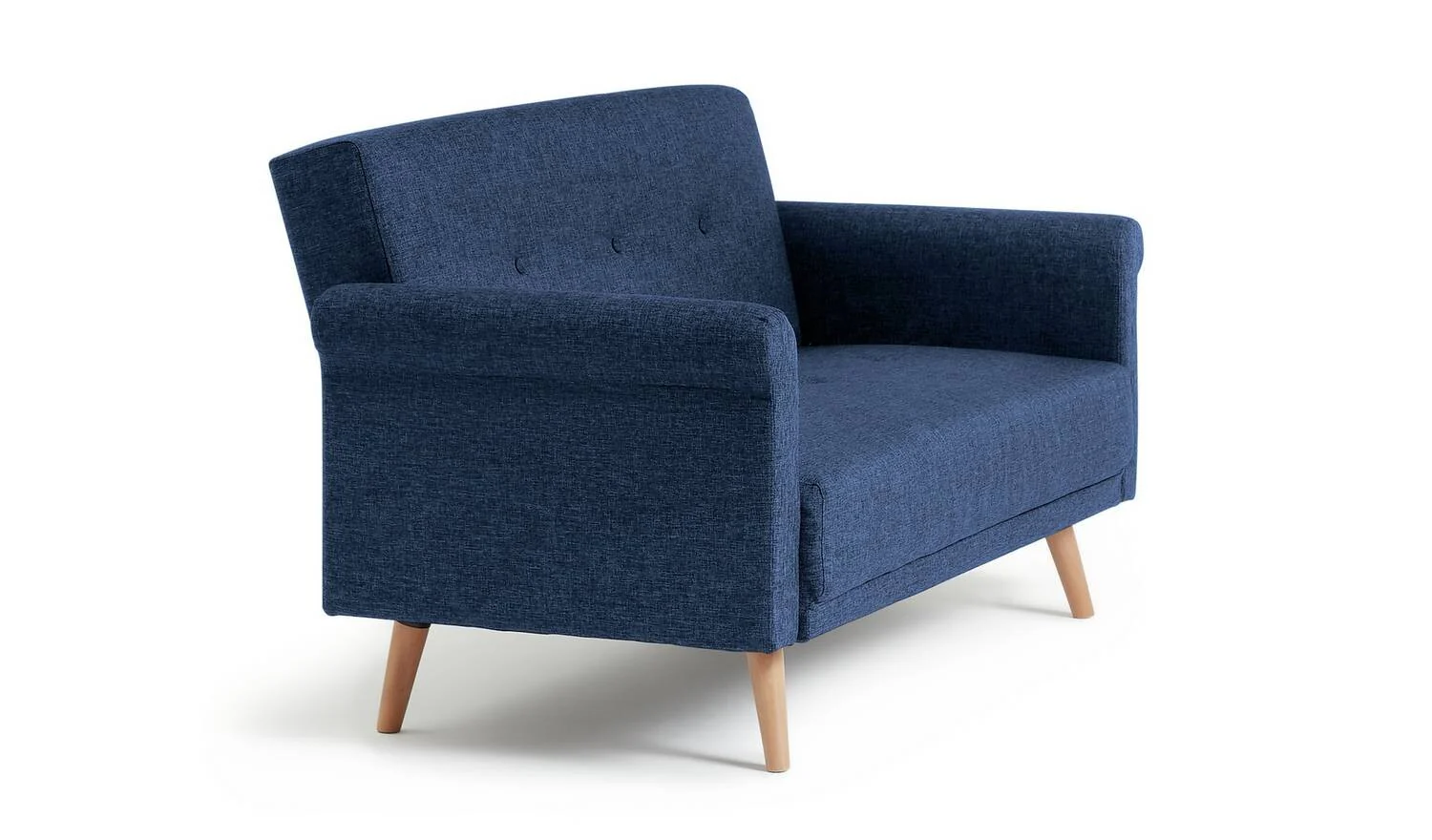 Evie Fabric 2 Seater Sofa Navy Blue Modern Living Room Furniture Comfort - Image 5