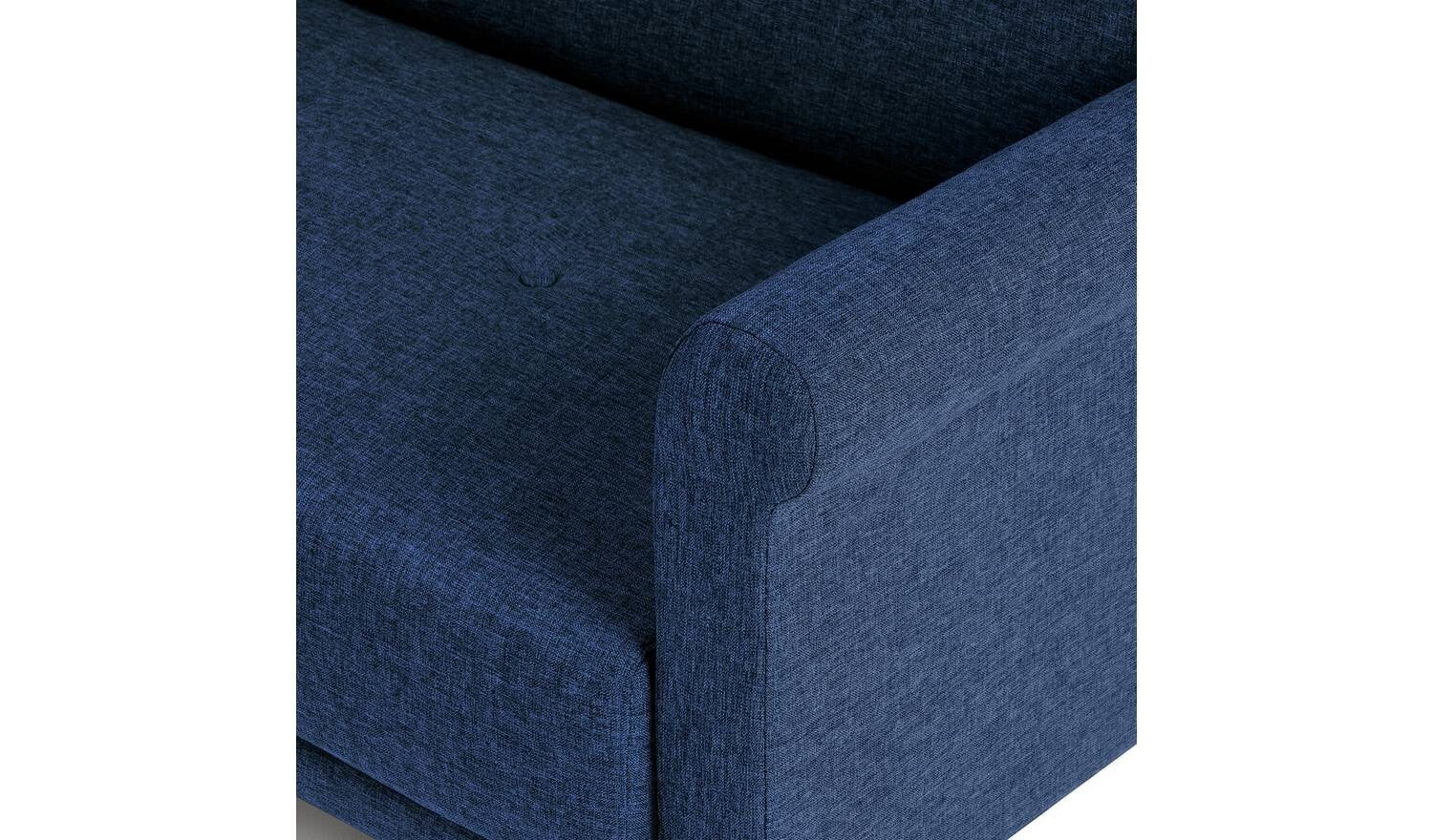 Evie Fabric 2 Seater Sofa Navy Blue Modern Living Room Furniture Comfort - Image 6