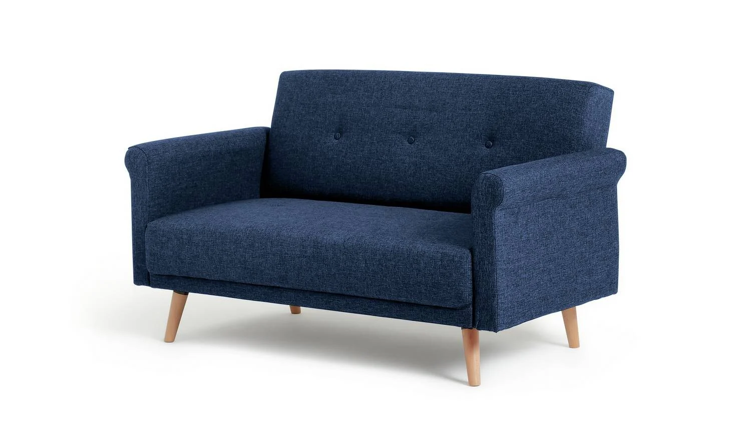 Evie Fabric 2 Seater Sofa Navy Blue Modern Living Room Furniture Comfort - Image 8