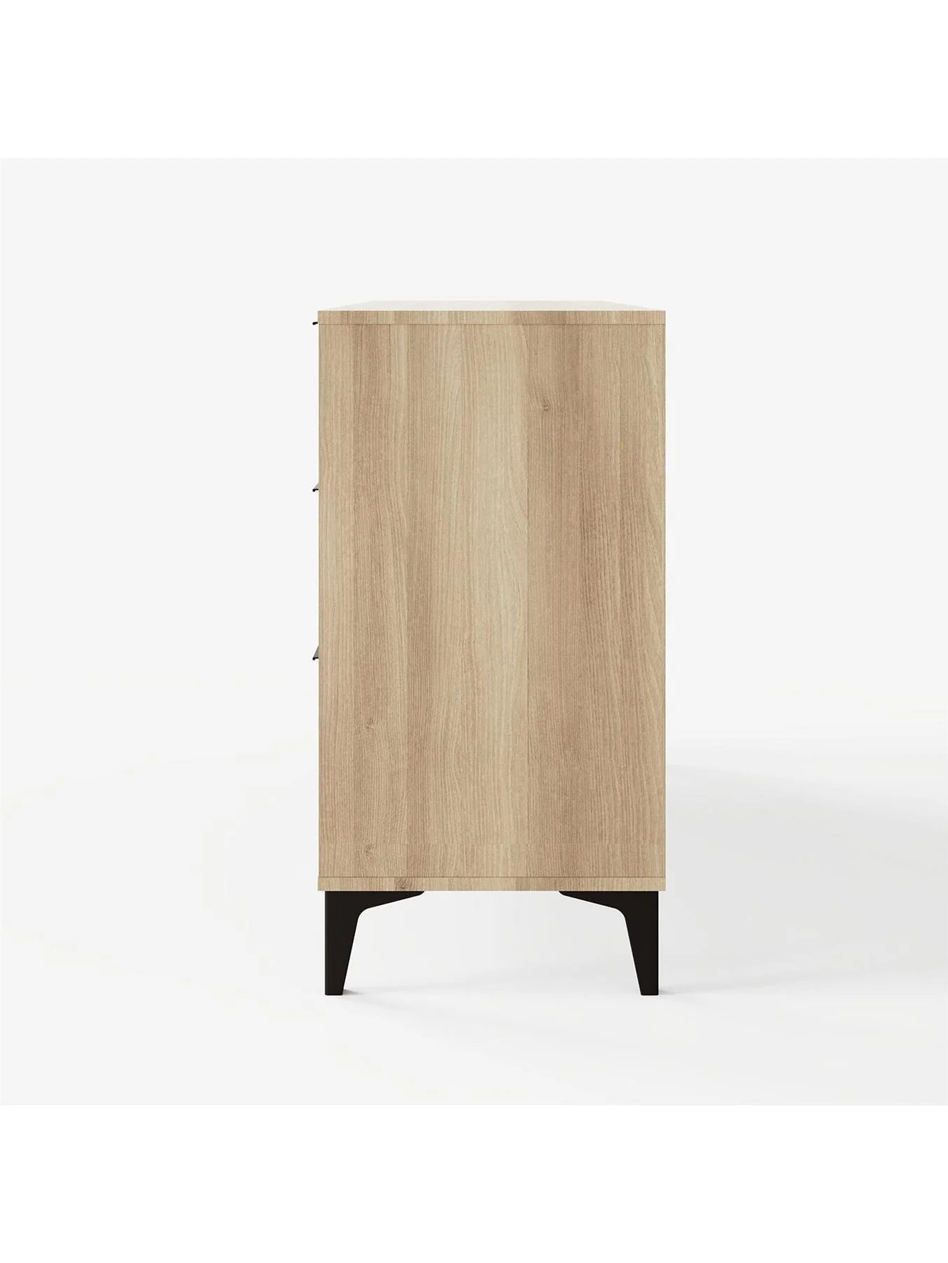 Ezra 3+3 Drawer Chest Oak Storage Organiser Bedroom Furniture - Image 5
