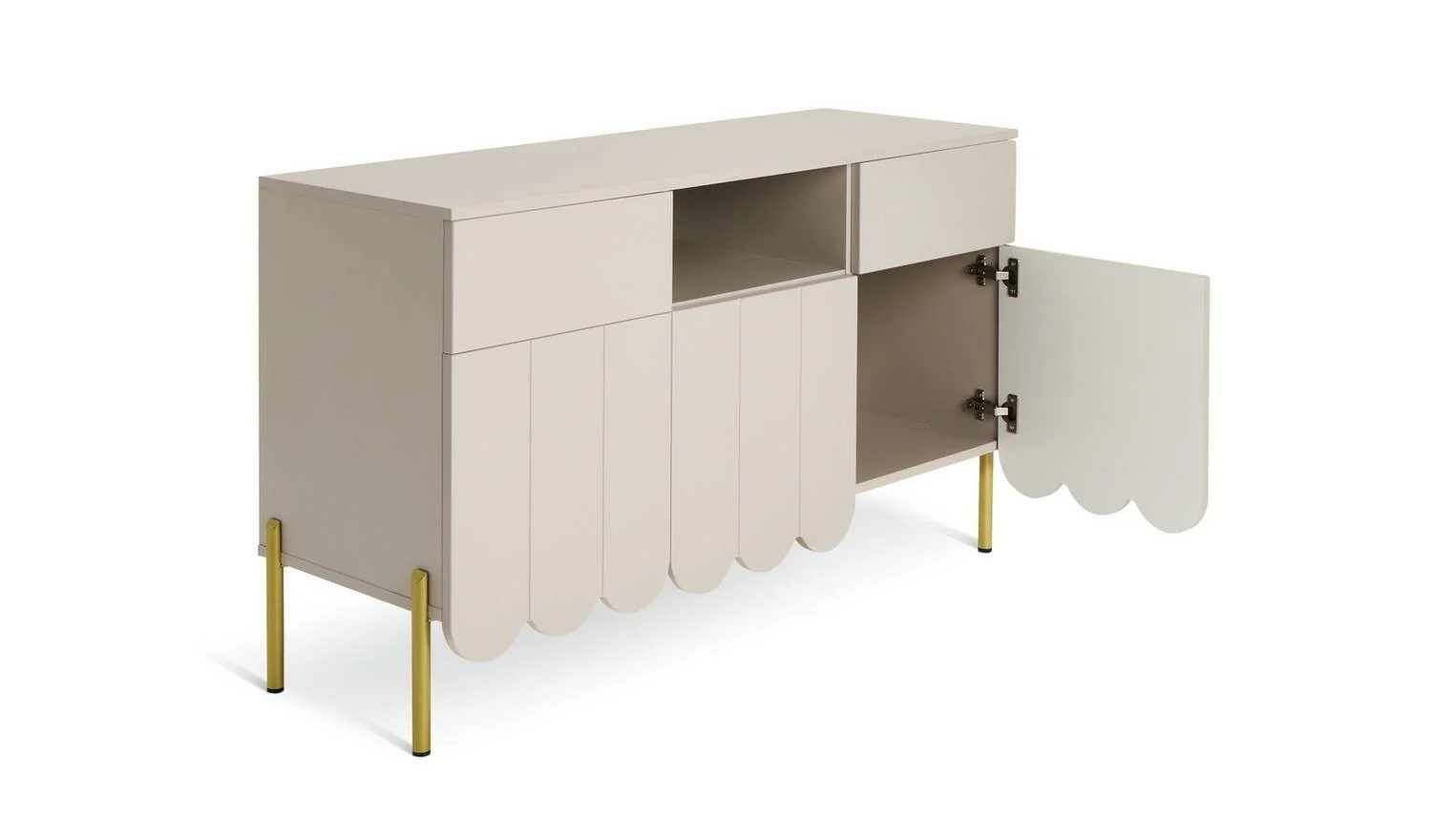 Fala 3 Door 2 Drawer Sideboard Natural Storage Cabinet Living Room - Image 6