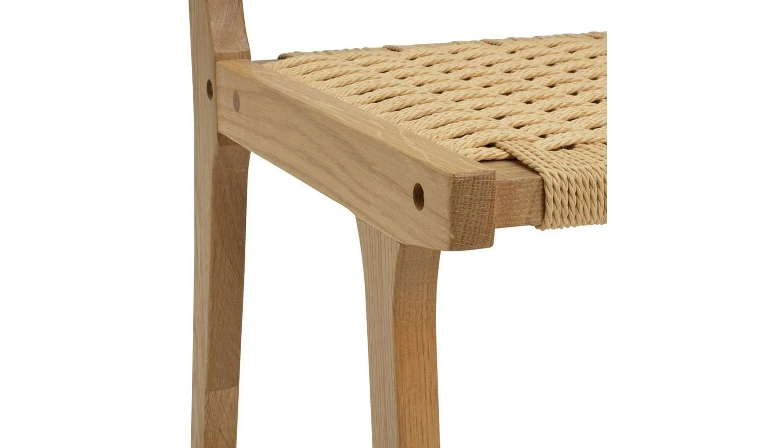 Faro Pair of Woven Oak Bar Stools Natural Durable Construction UK - Image 6