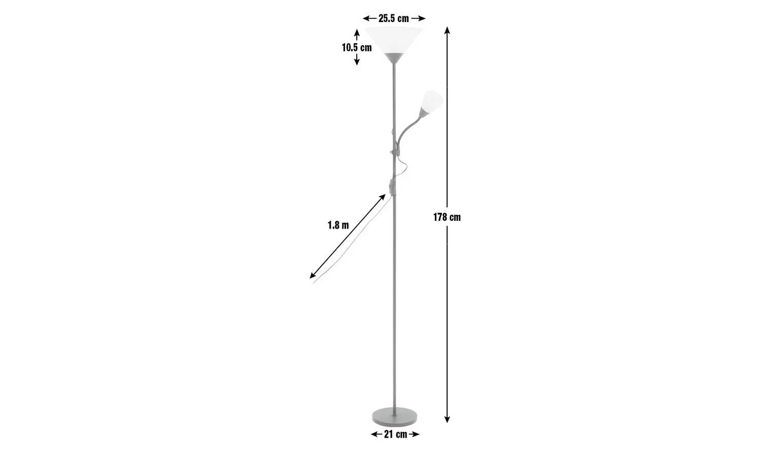 Father and Child Floor Lamp Black Modern Reading Light Living Room - Image 3