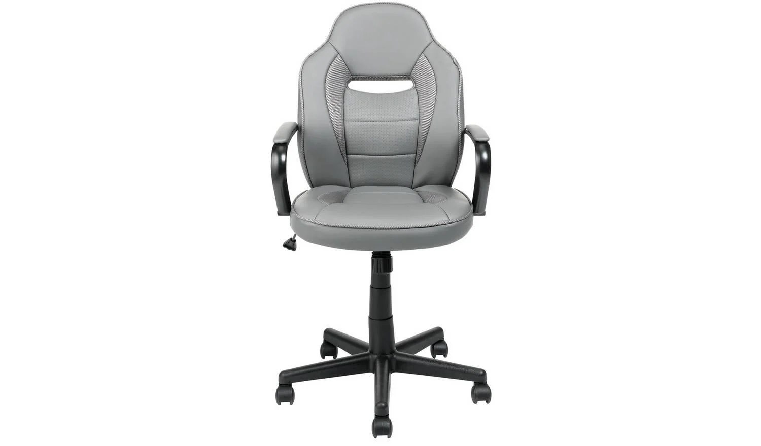 Faux Leather Gaming Chair Grey For PC Gaming Comfortable UK - Image 4