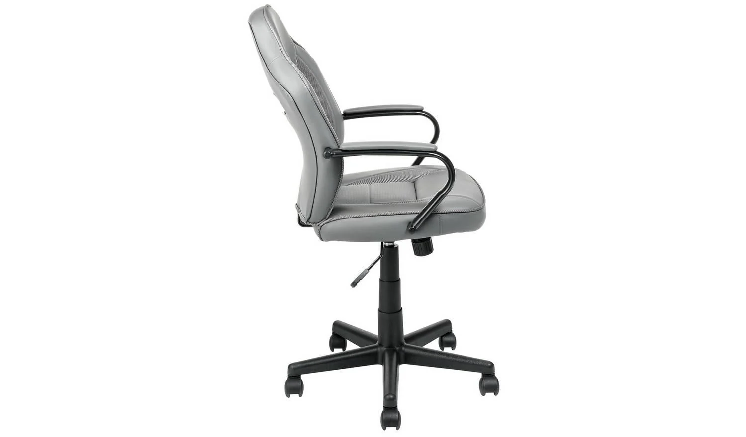 Faux Leather Gaming Chair Grey For PC Gaming Comfortable UK - Image 5