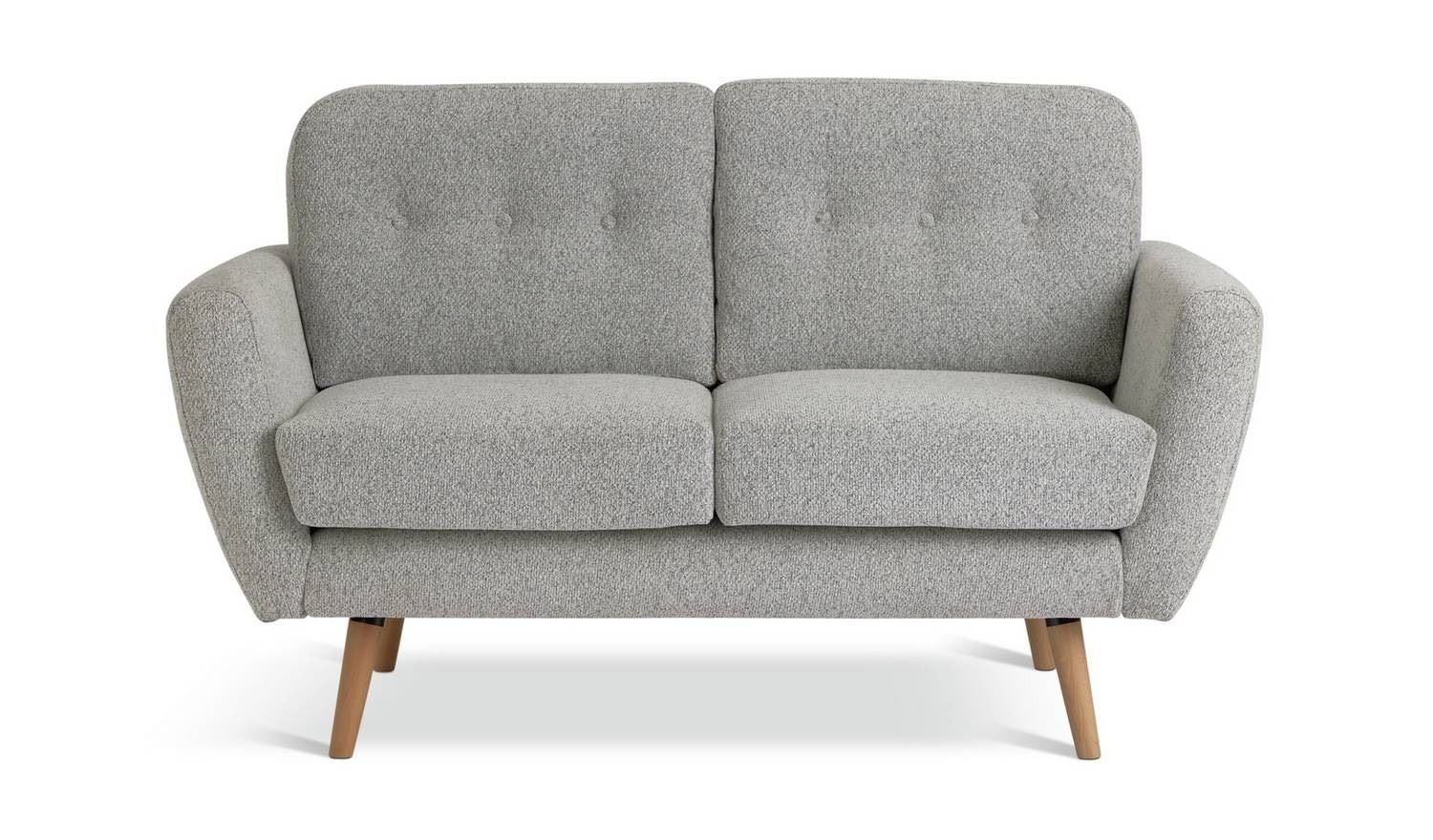 Finney Fabric 2 Seater Sofa in a Box Grey Modern Living Room Furniture - Image 3