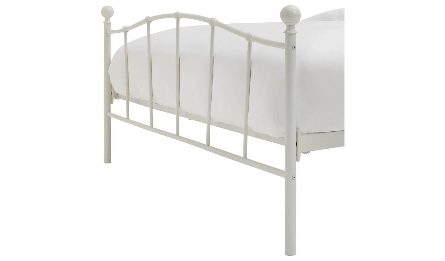 Fleur Double Metal Bed Frame White Easy Assembly Fast Delivery UK - Image 5