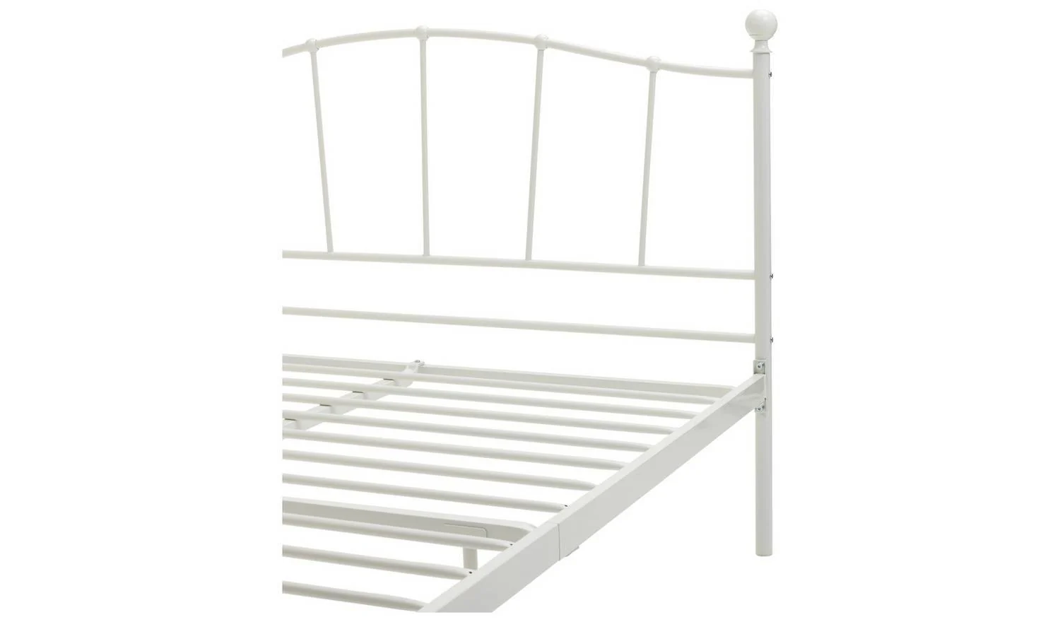 Fleur Double Metal Bed Frame White Easy Assembly Fast Delivery UK - Image 6