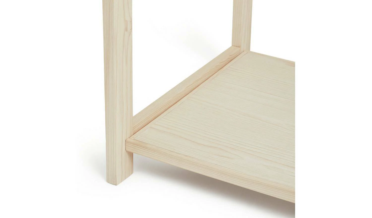 Flicka Open Single Rail Wardrobe Pine Freestanding Clothes Storage Organiser - Image 6