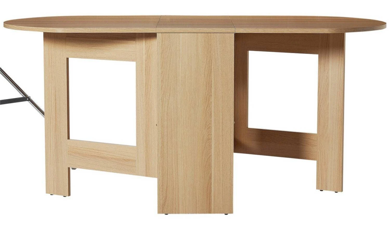 Folding 4 - 6 Seater Table Light Oak Effect Extending Design UK - Image 3