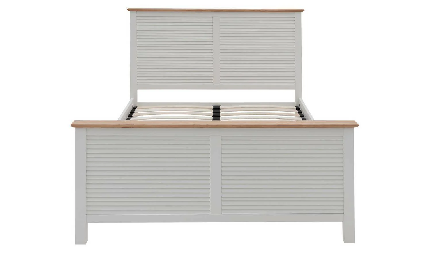 Foxlands Kingsize Bed Frame Two Tone Sturdy and Elegant Bedroom Furniture - Image 3