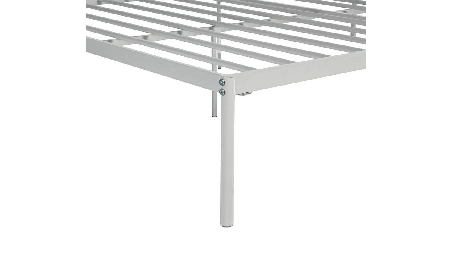 Freja Double Metal Bed Frame Silver Durable Construction Long Lasting - Image 8