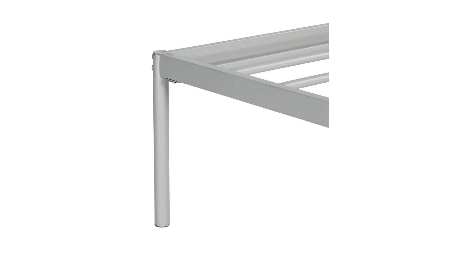 Freja Double Metal Bed Frame Silver Durable Construction Long Lasting - Image 9