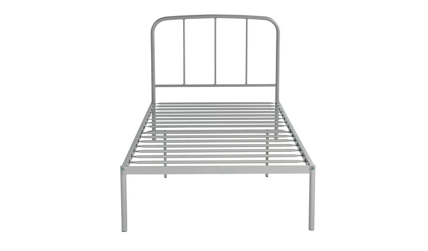 Freja Single Metal Bed Frame Silver Durable Construction Long Lasting - Image 5