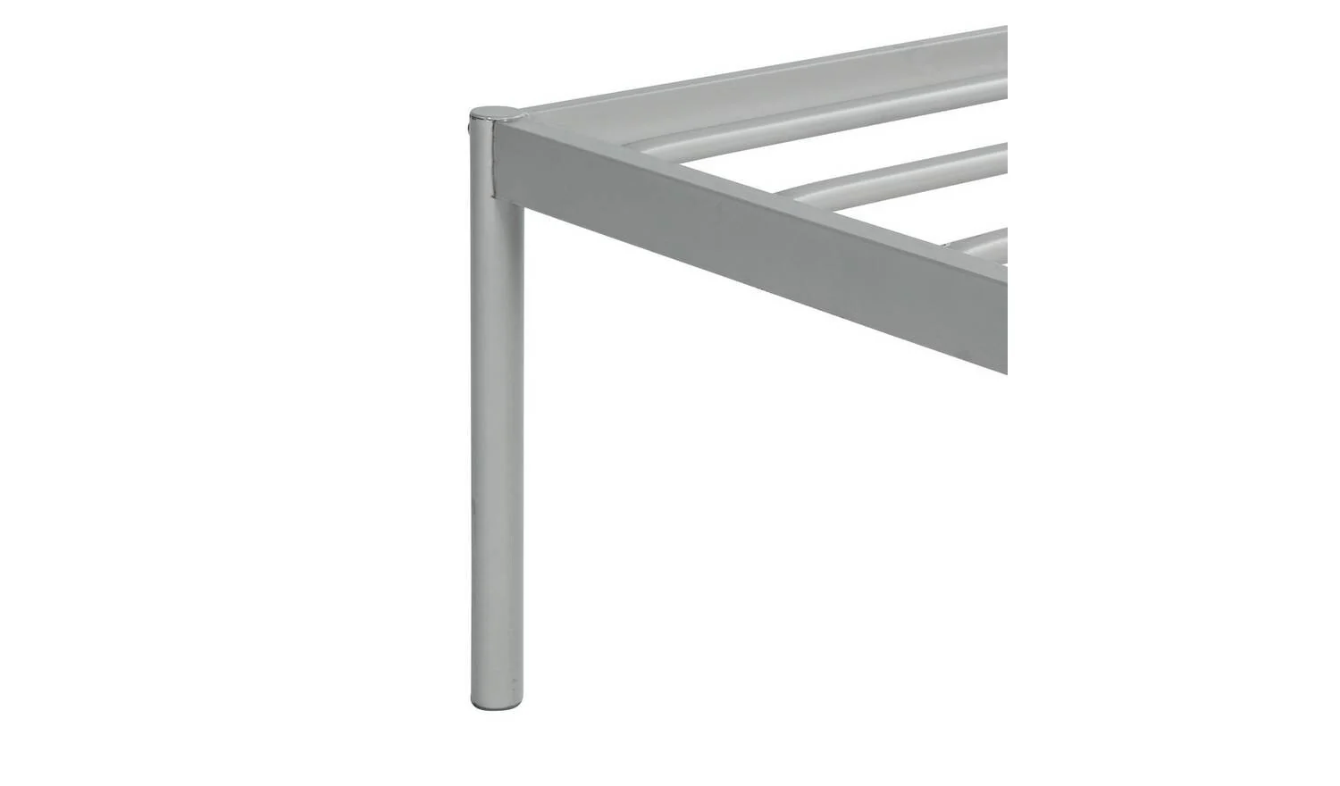 Freja Single Metal Bed Frame Silver Durable Construction Long Lasting - Image 9