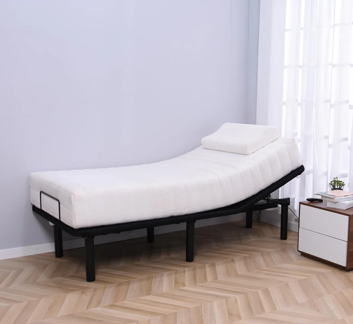 Fromann Adjustable Twin XL Bed Base Frame with Wireless Remote,USB Ports - Image 8