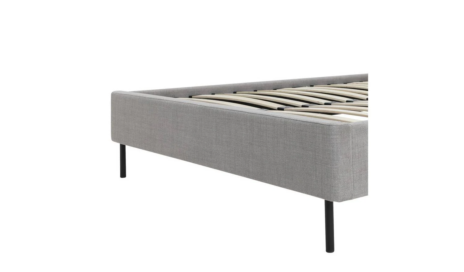 Fulford Kingsize Fabric Bed Frame Grey Stylish and Elegant Bedroom Furniture - Image 7