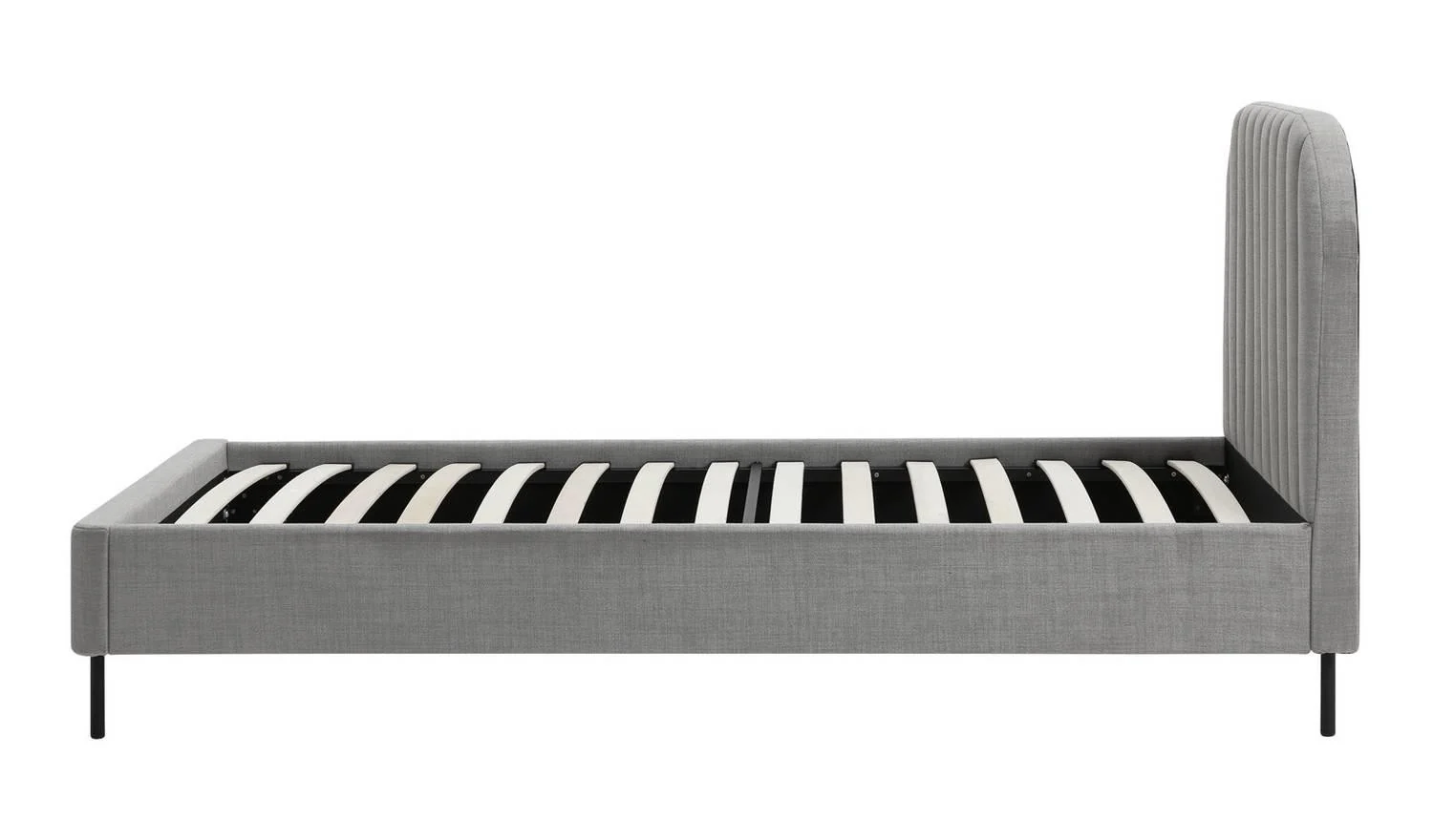 Fulford Single Fabric Bed Frame - Grey - Image 4
