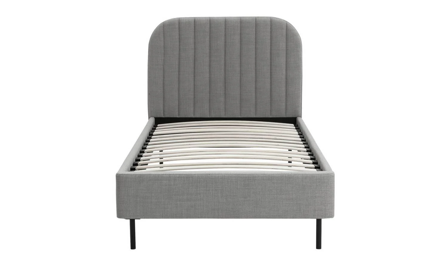 Fulford Single Fabric Bed Frame - Grey - Image 5