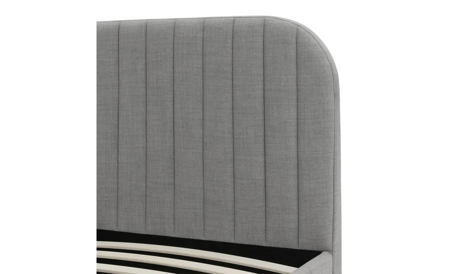 Fulford Single Fabric Bed Frame - Grey - Image 6
