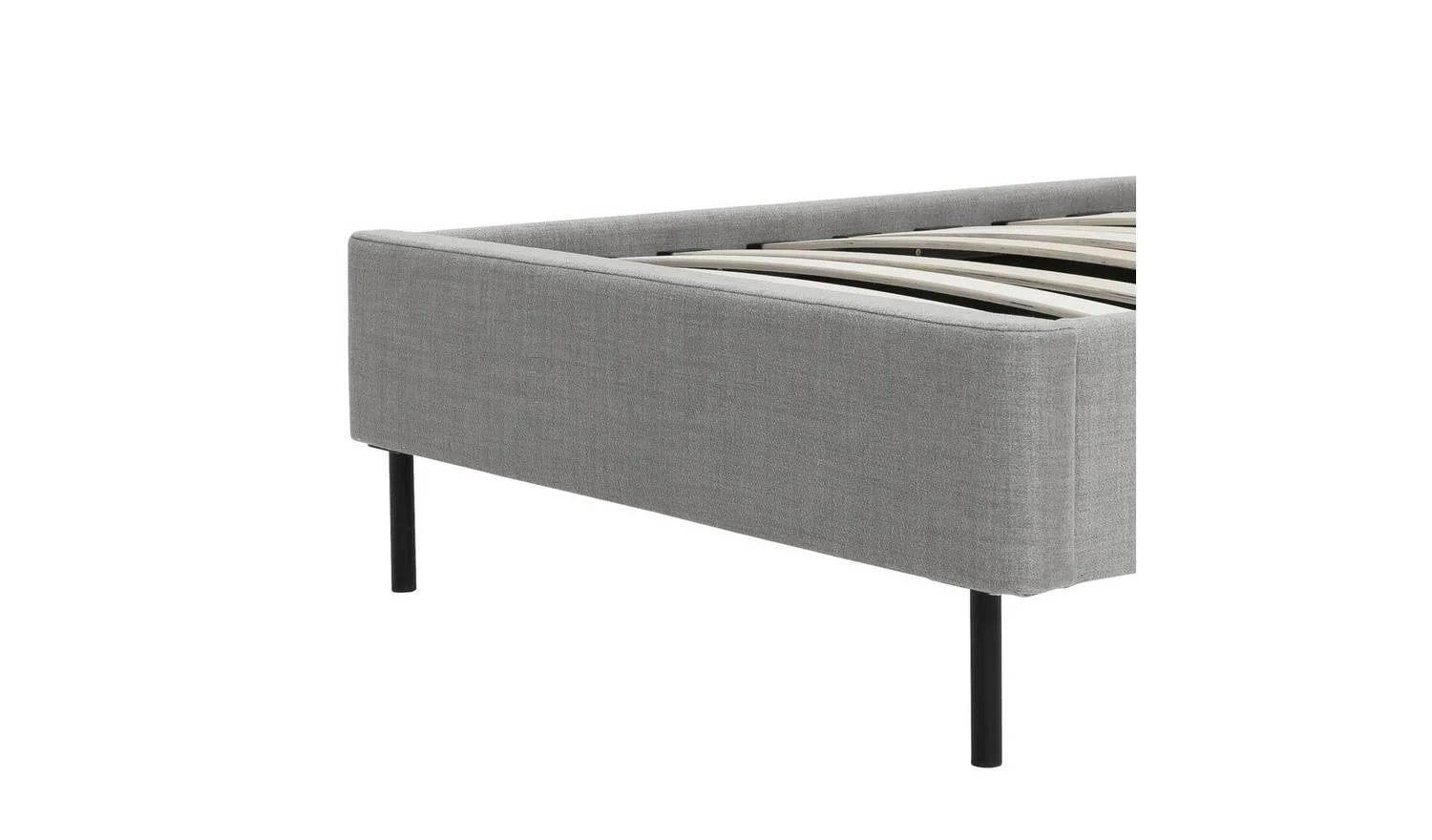 Fulford Single Fabric Bed Frame - Grey - Image 7