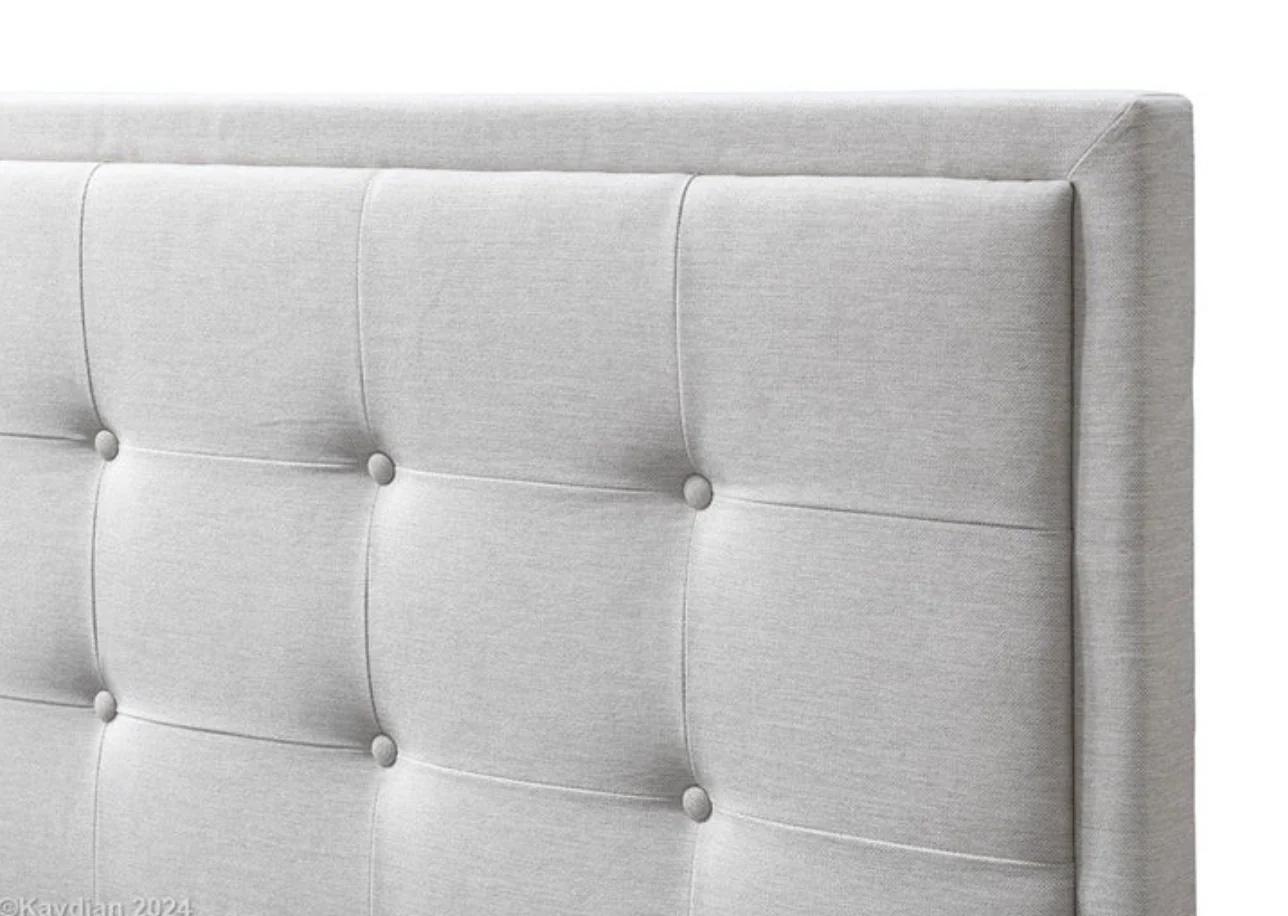 Gainford Static Double Bed Frame | Natural Bolero Fabric | Free UK Delivery - Image 3