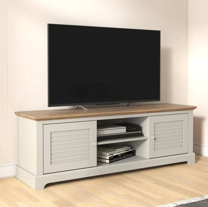 Galano Milan Wide TV Stand 150cm Light Grey Oak For Living Room - Image 4