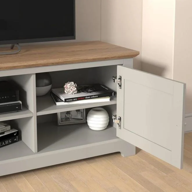 Galano Milan Wide TV Stand 150cm Light Grey Oak For Living Room - Image 5
