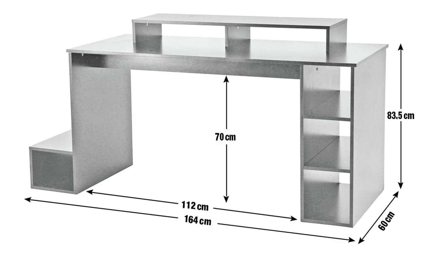 Gaming Desk White Modern Home Office Furniture - Image 5