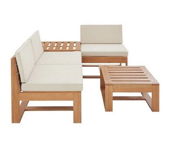 Garden Furniture Seville Corner Sofa Set Natural Cozy Outdoor Seating Solution - Image 3