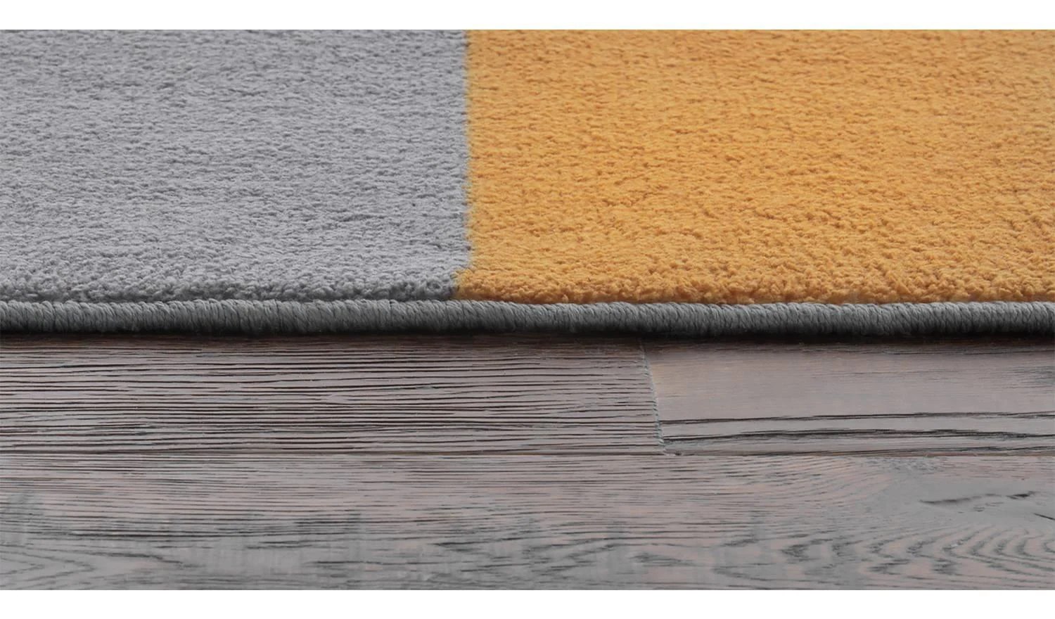 Geometric Block Mustard Cut Pile Rug 160x230cm Living Room Bedroom - Image 3