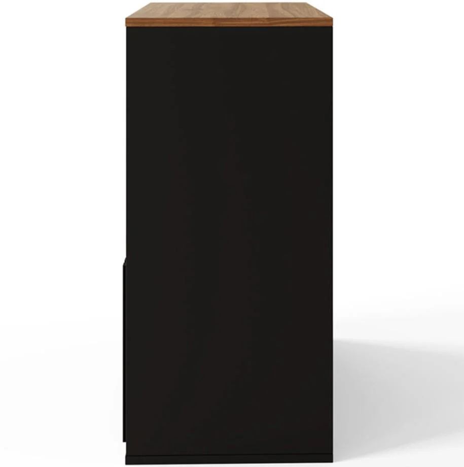 GFW Kube Black and Walnut 2 Drawer 2 Shelf Storage Unit Organiser - Image 5