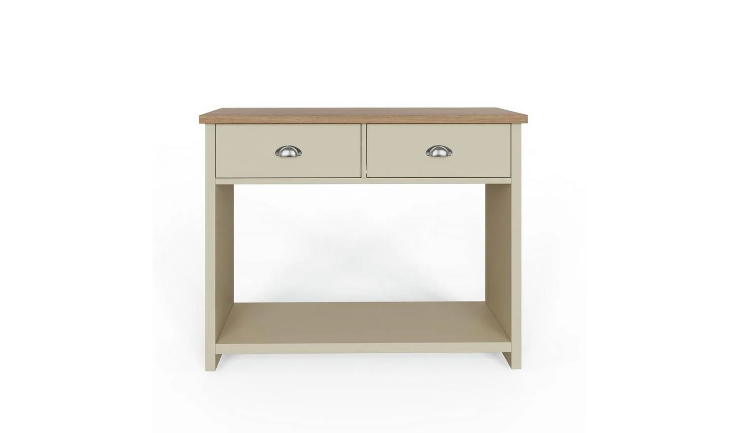 GFW Lancaster 2 Drawer Console Table Cream Country Cottage Style - Image 4