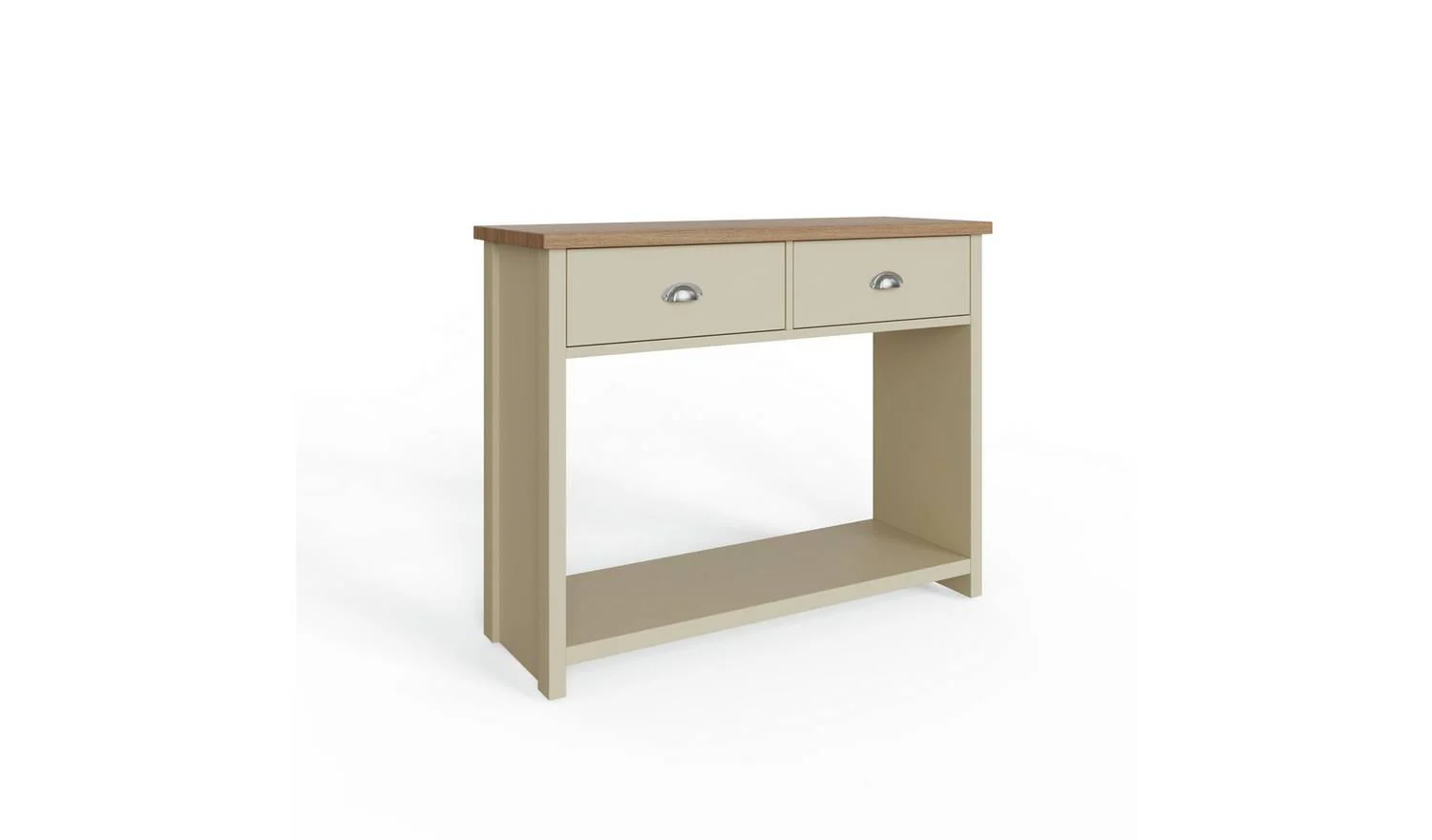 GFW Lancaster 2 Drawer Console Table Cream Country Cottage Style - Image 7
