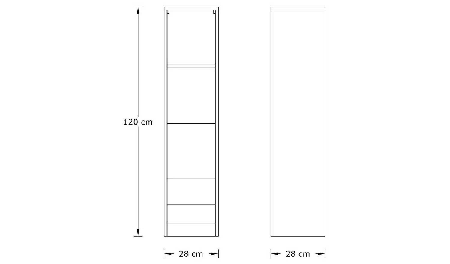 GFW Leon Narrow Bookcase Anthracite Slim Storage Shelf Living Room - Image 6