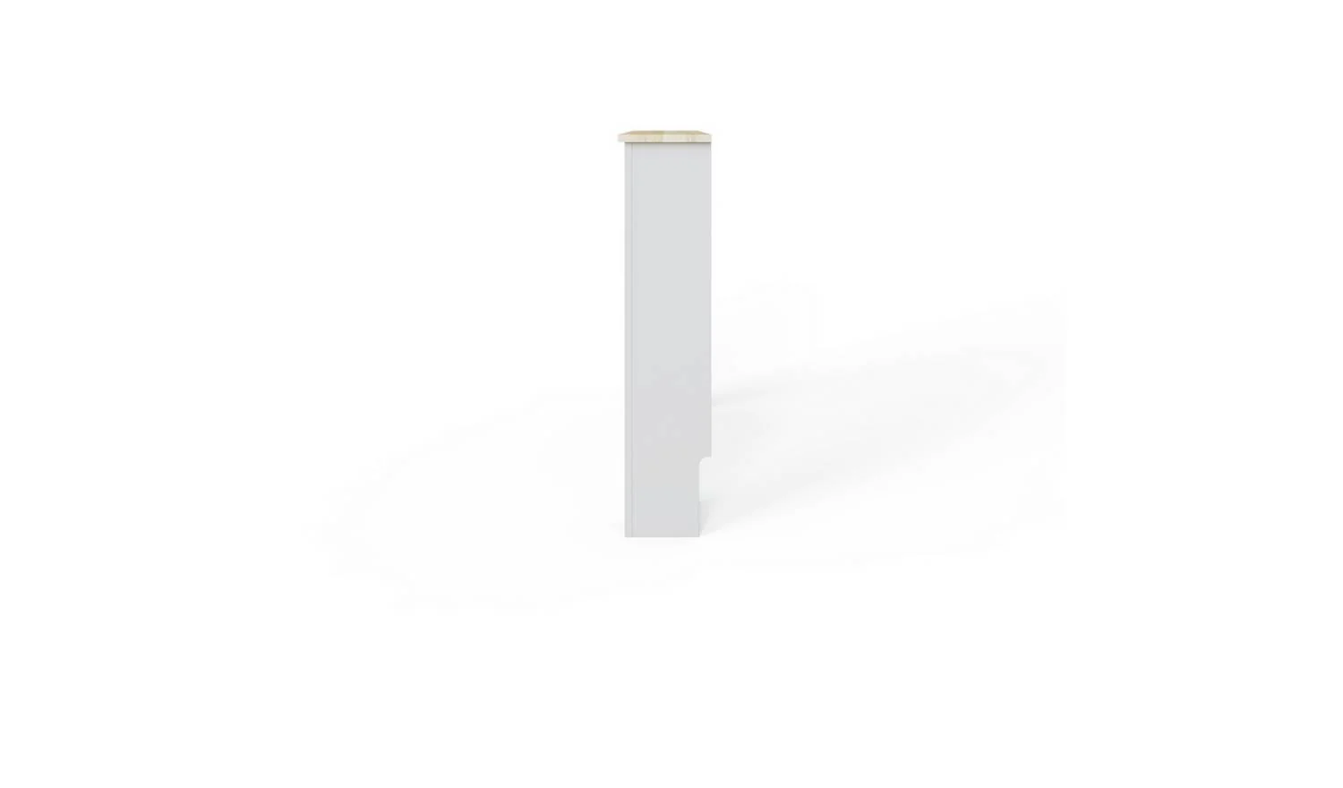 GFW Longslow Medium Radiator Cover Grey Oak With Ventilation Slats Shelf - Image 3