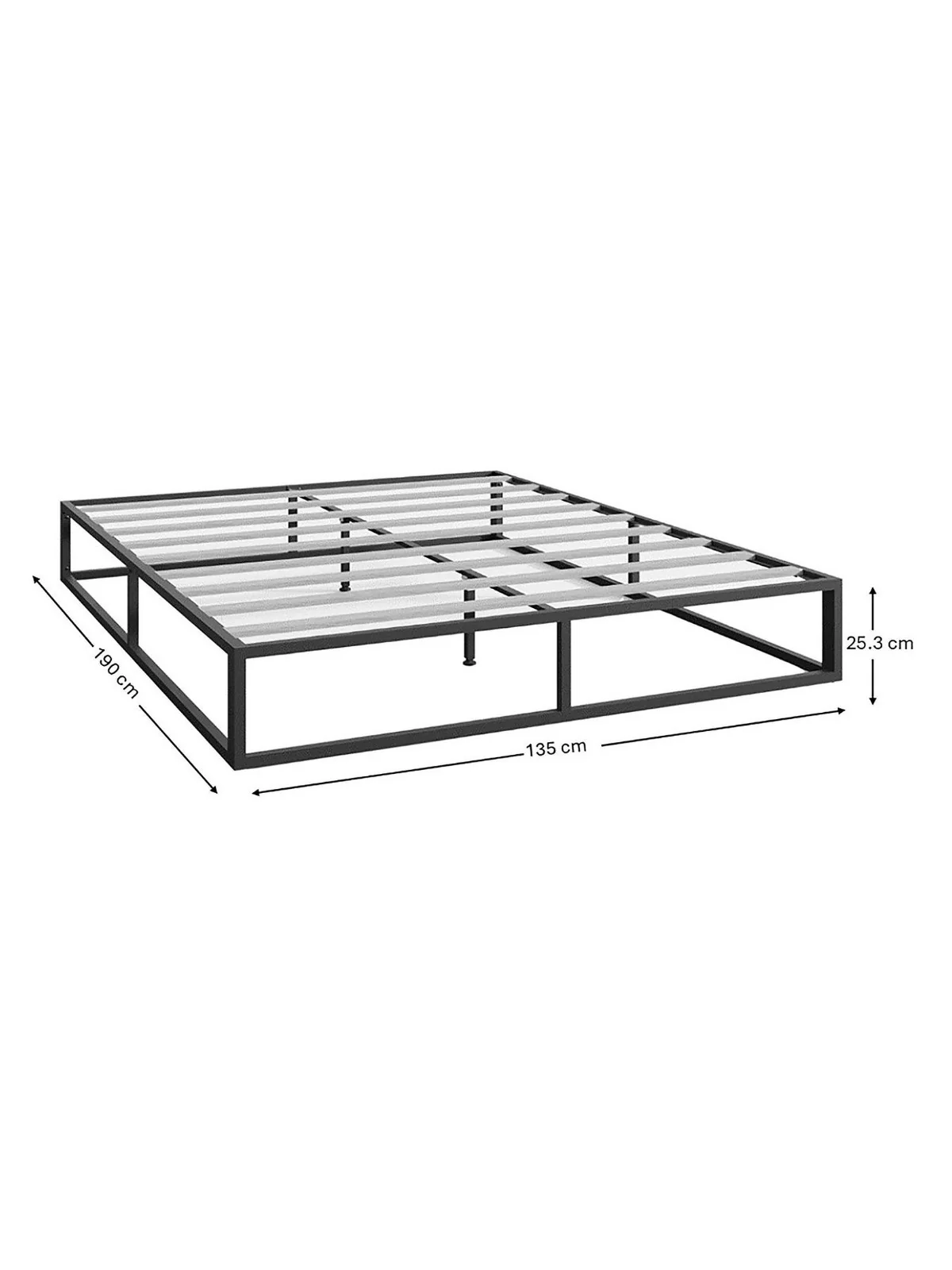 GFW Platform Single Bed Black | Low Profile | 15 Min Assembly | No Mattress - Image 7