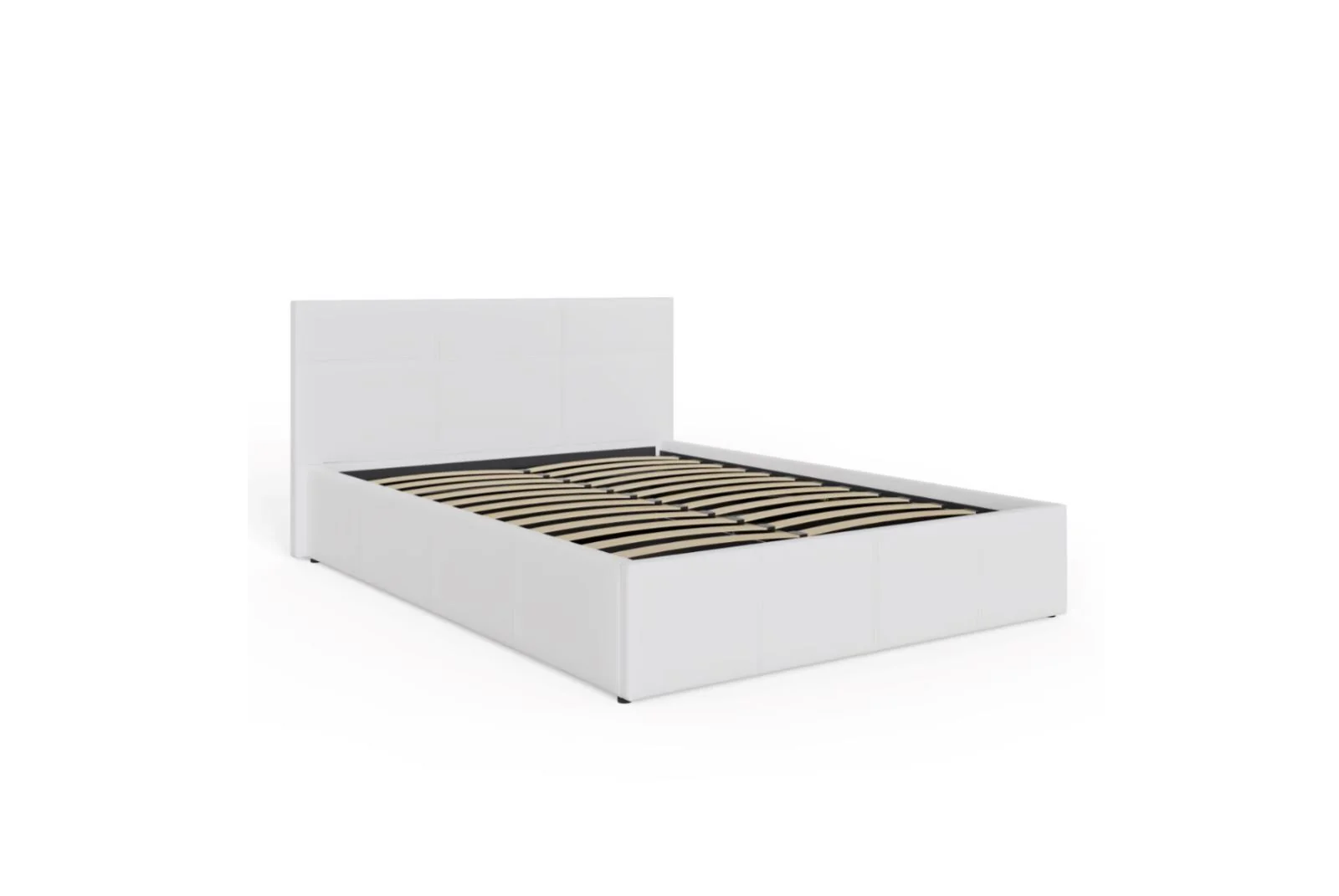 GFW Side Lift Ottoman Small Double Bed Matt White | Underbed Storage - Image 3