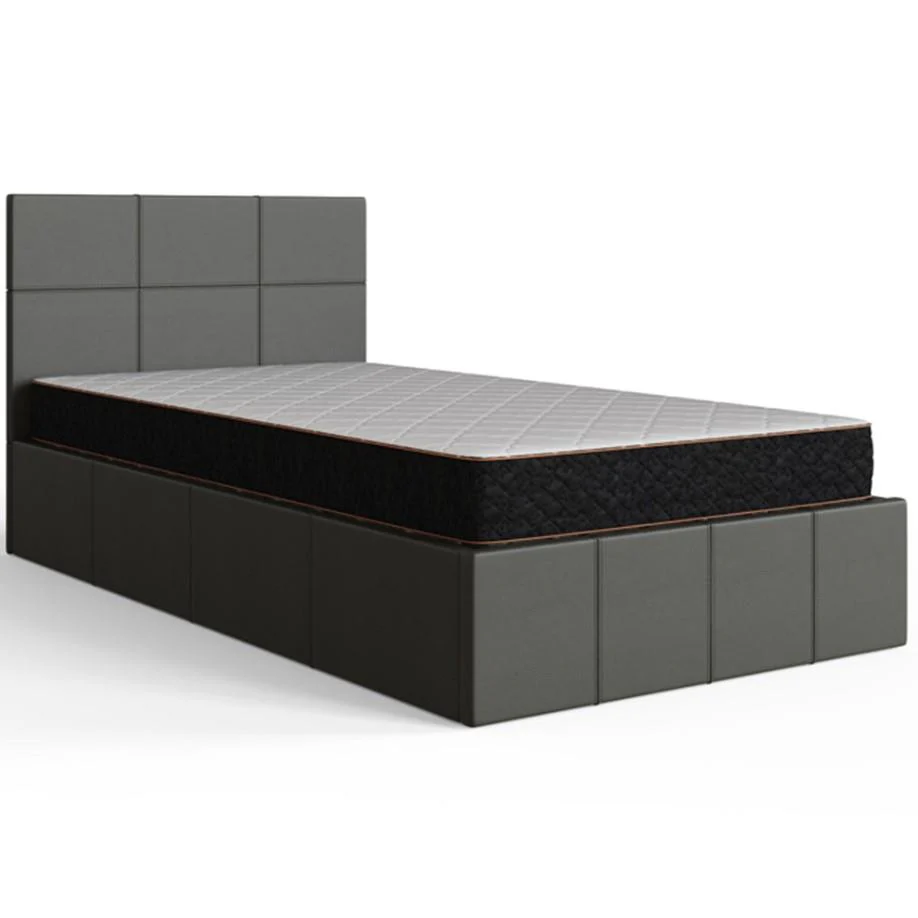 GFW Single Grey End Lift Ottoman Bed Frame Underbed Space Saver UK - Image 2