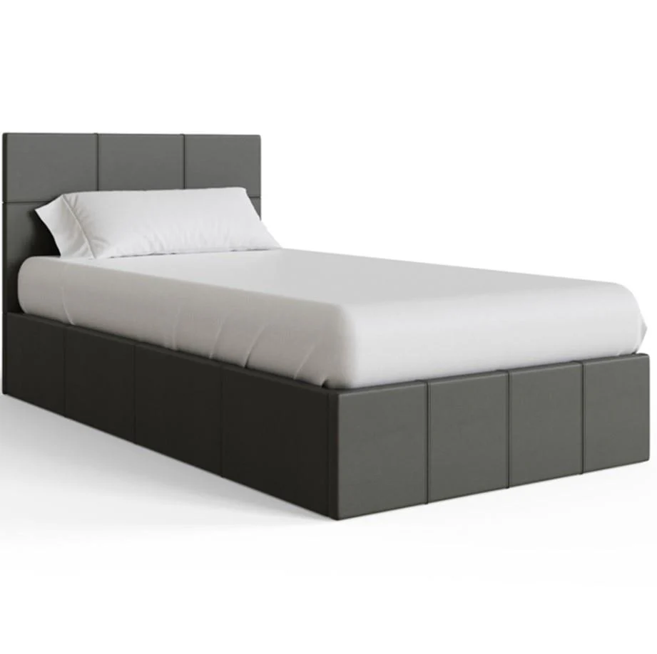 GFW Single Grey End Lift Ottoman Bed Frame Underbed Space Saver UK - Image 3