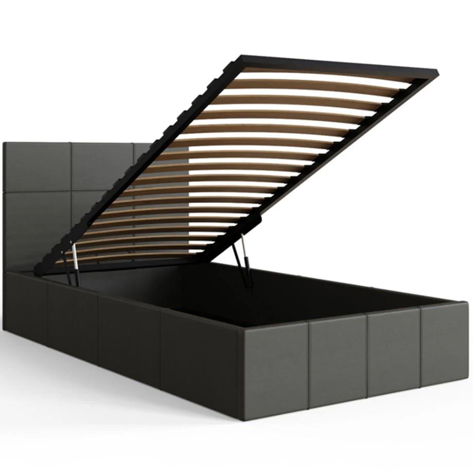 GFW Single Grey End Lift Ottoman Bed Frame Underbed Space Saver UK - Image 4