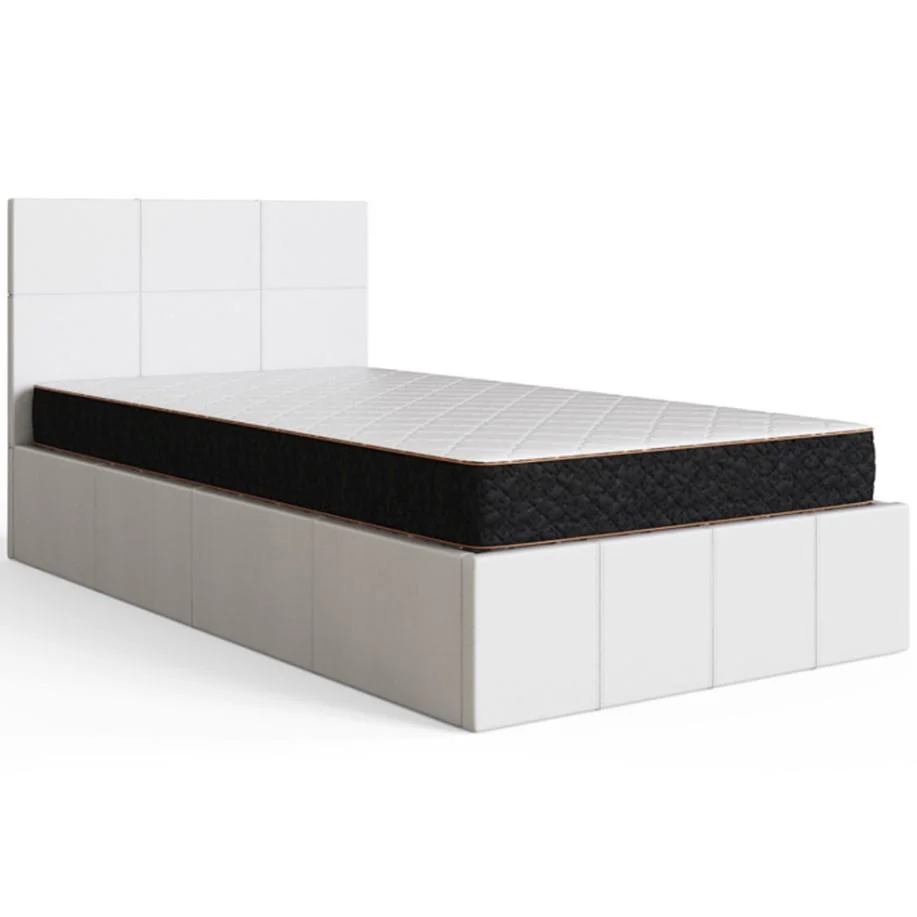 GFW Single Matt White End Lift Ottoman Bed Easy Access Storage Bedroom - Image 2