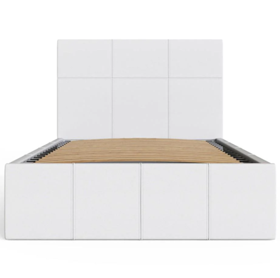 GFW Single Matt White End Lift Ottoman Bed Easy Access Storage Bedroom - Image 6