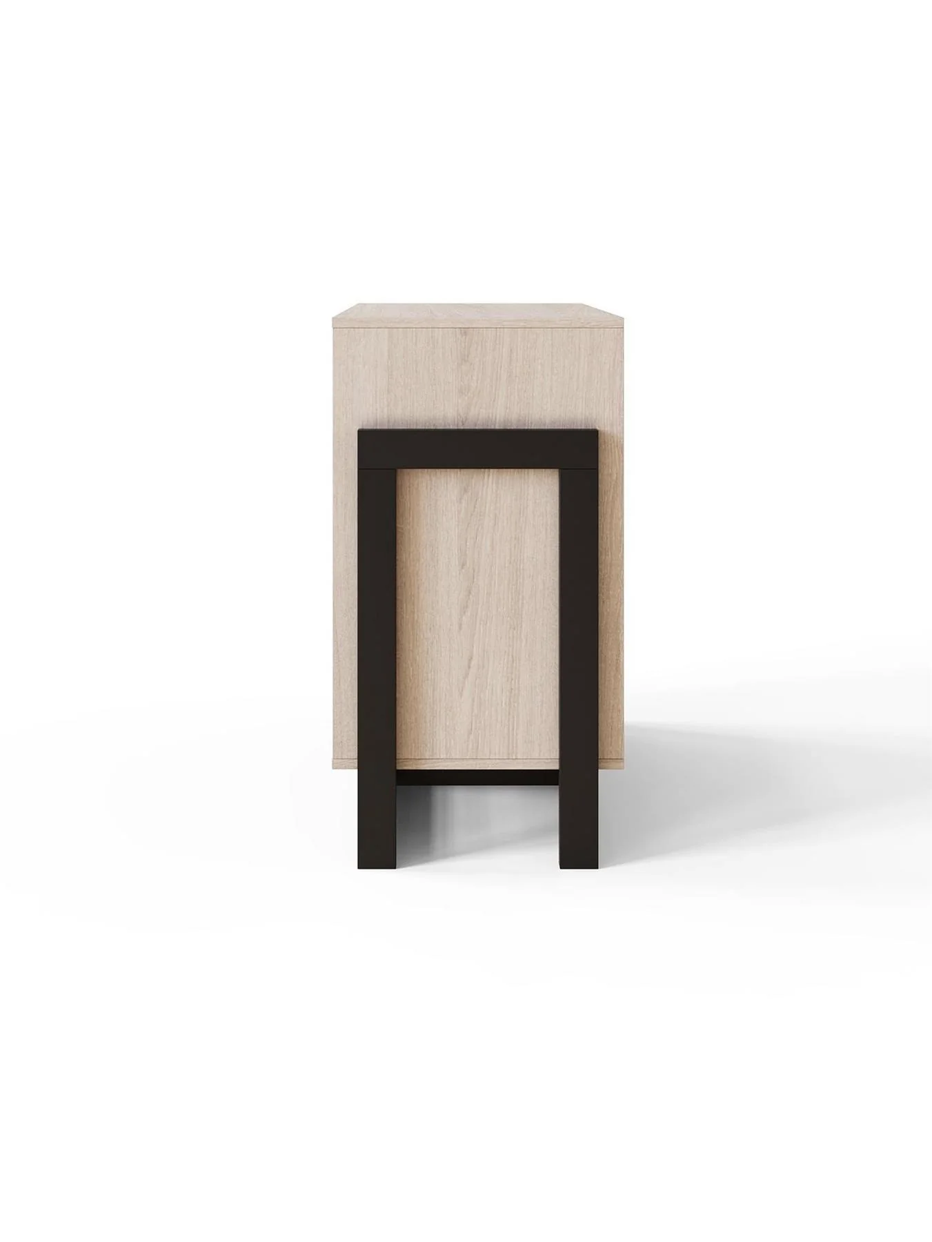 GFW Tait 1 Door 3 Drawer Sideboard Oak Storage Cabinet Living Room - Image 5